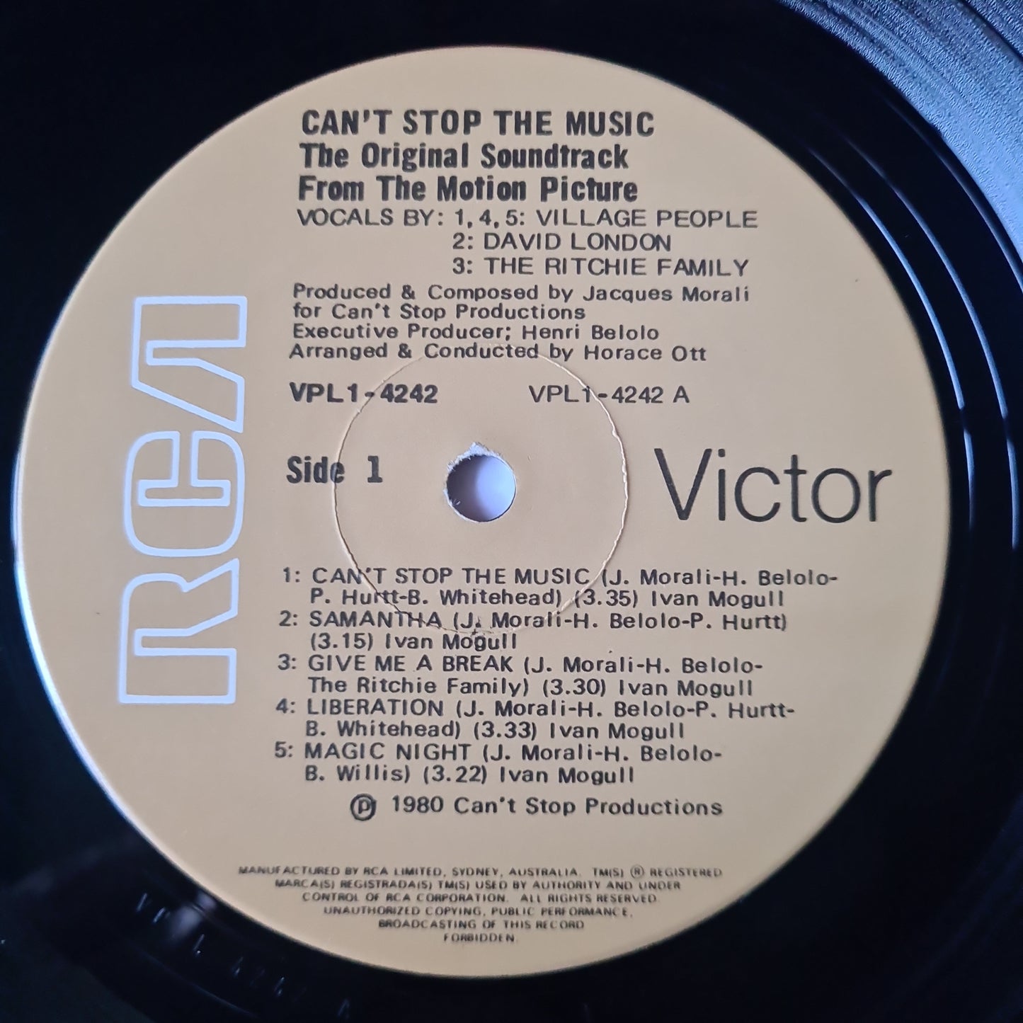 The Village People – Can't Stop The Music - 1980 - Vinyl Record