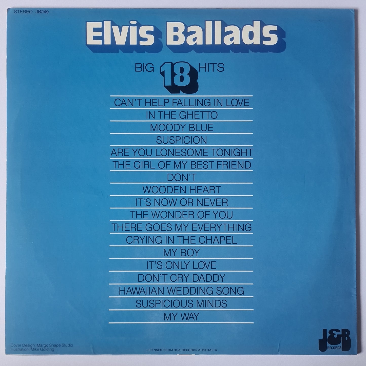 Elvis Presley – Elvis Ballads: 18 Big Hits - 1986 - Vinyl Record