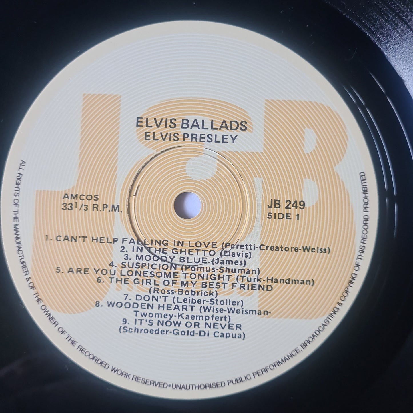 Elvis Presley – Elvis Ballads: 18 Big Hits - 1986 - Vinyl Record