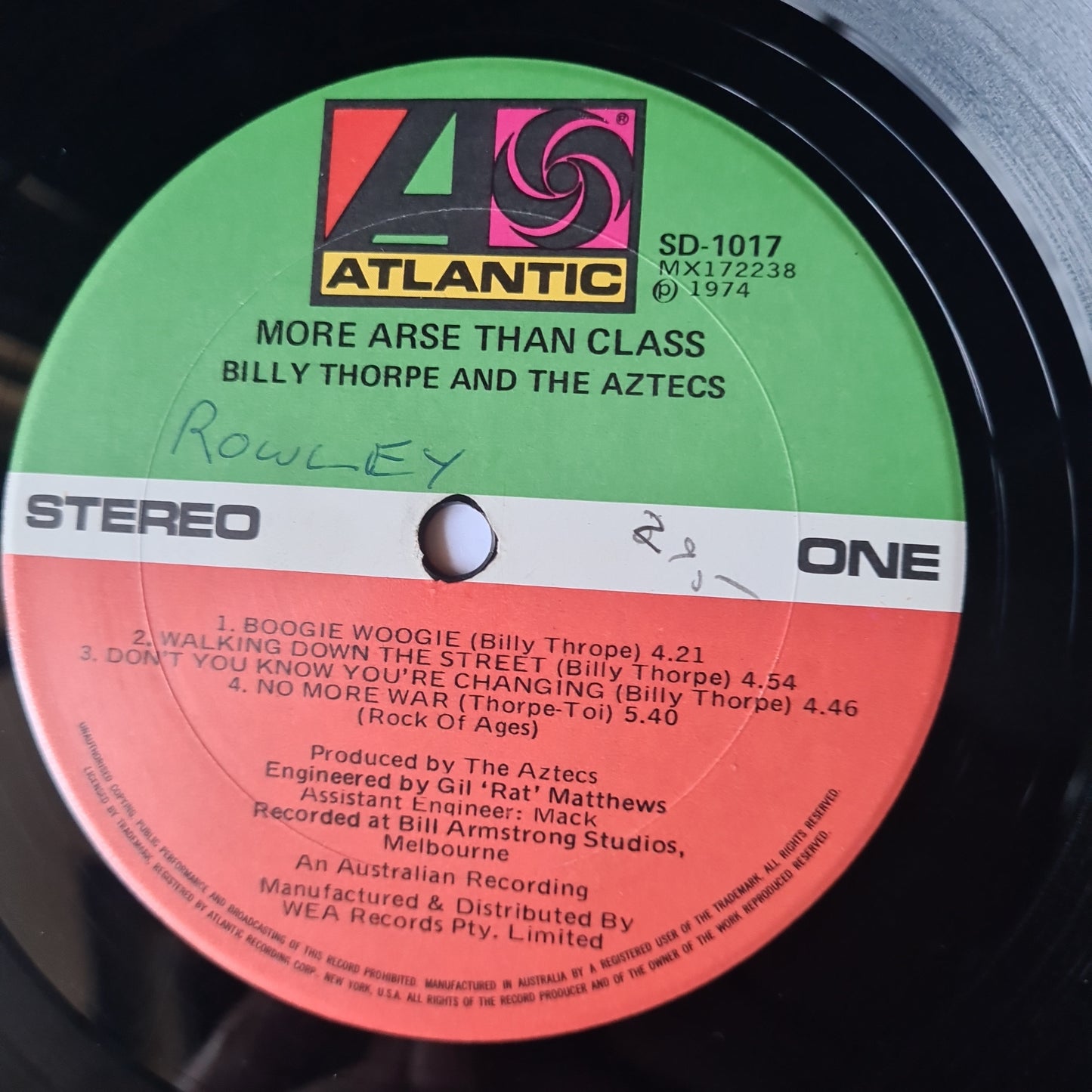 Aztecs (Billy Thorpe) – More Arse Than Class - 1974 (Textured Gatefold Cover) - Vinyl Record