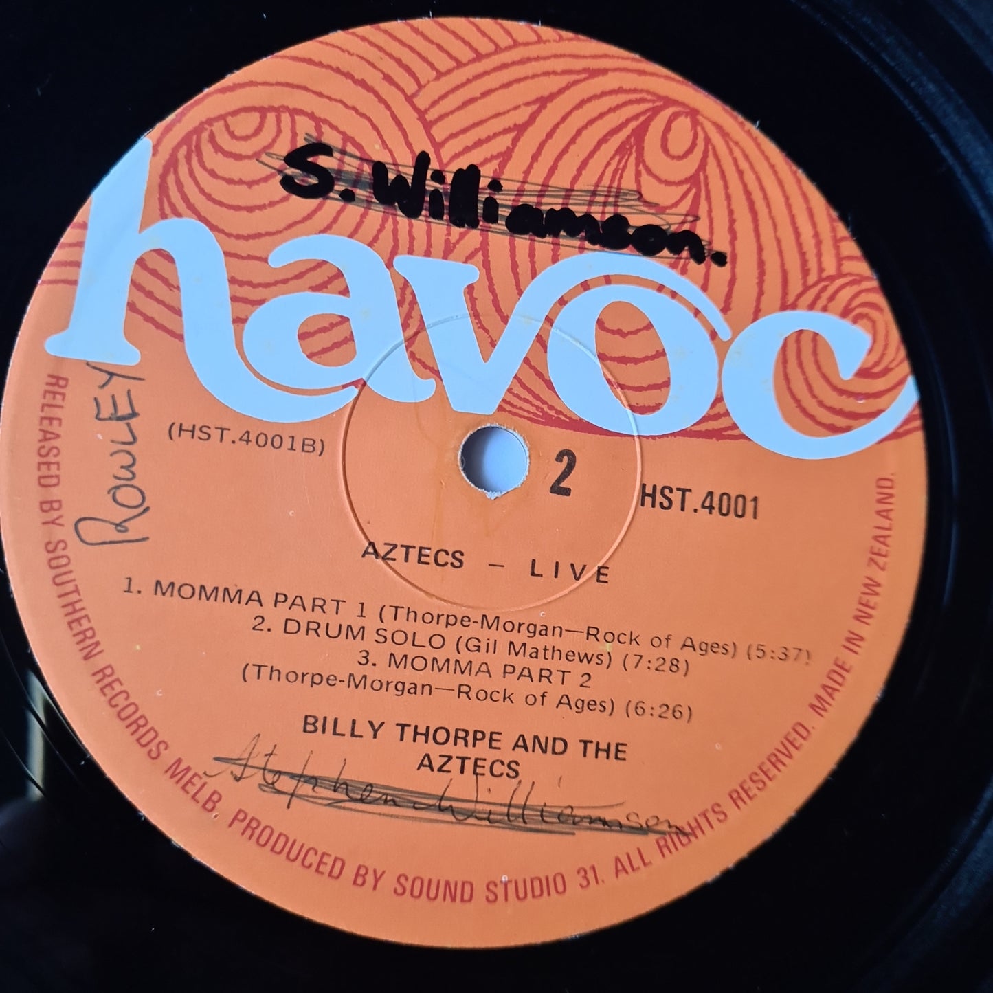 Aztecs (Billy Thorpe) – Live - 1971 - Vinyl Record