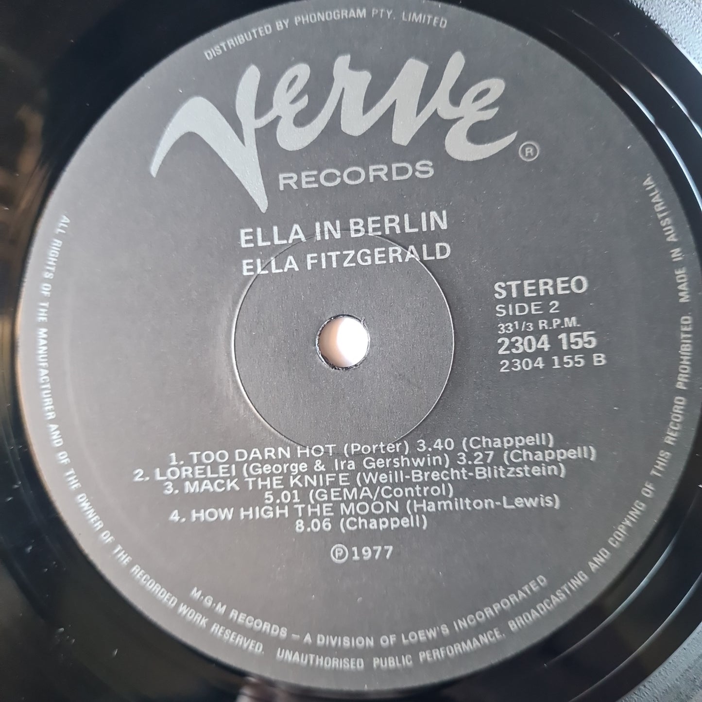 Ella Fitzgerald – Ella In Berlin - 1977 Pressing - Vinyl Record