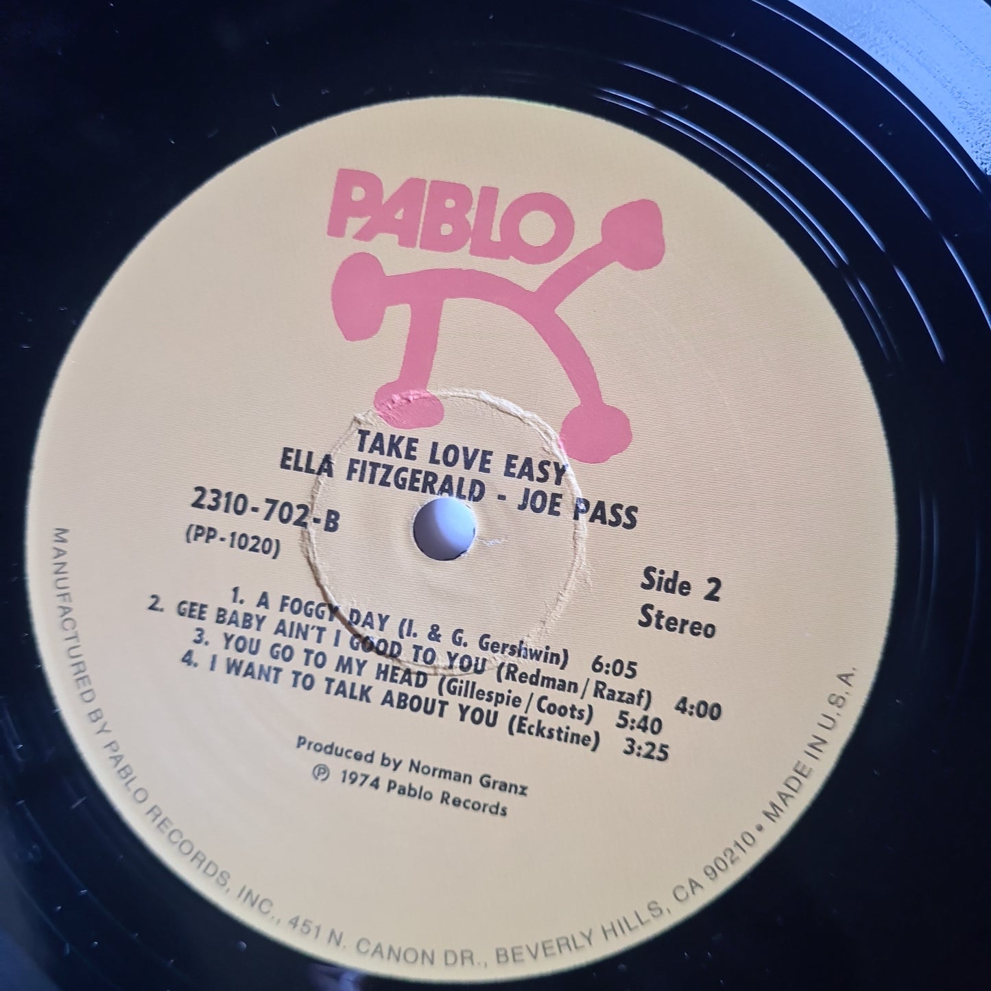 Ella Fitzgerald & Joe Pass – Take Love Easy - Vinyl Record