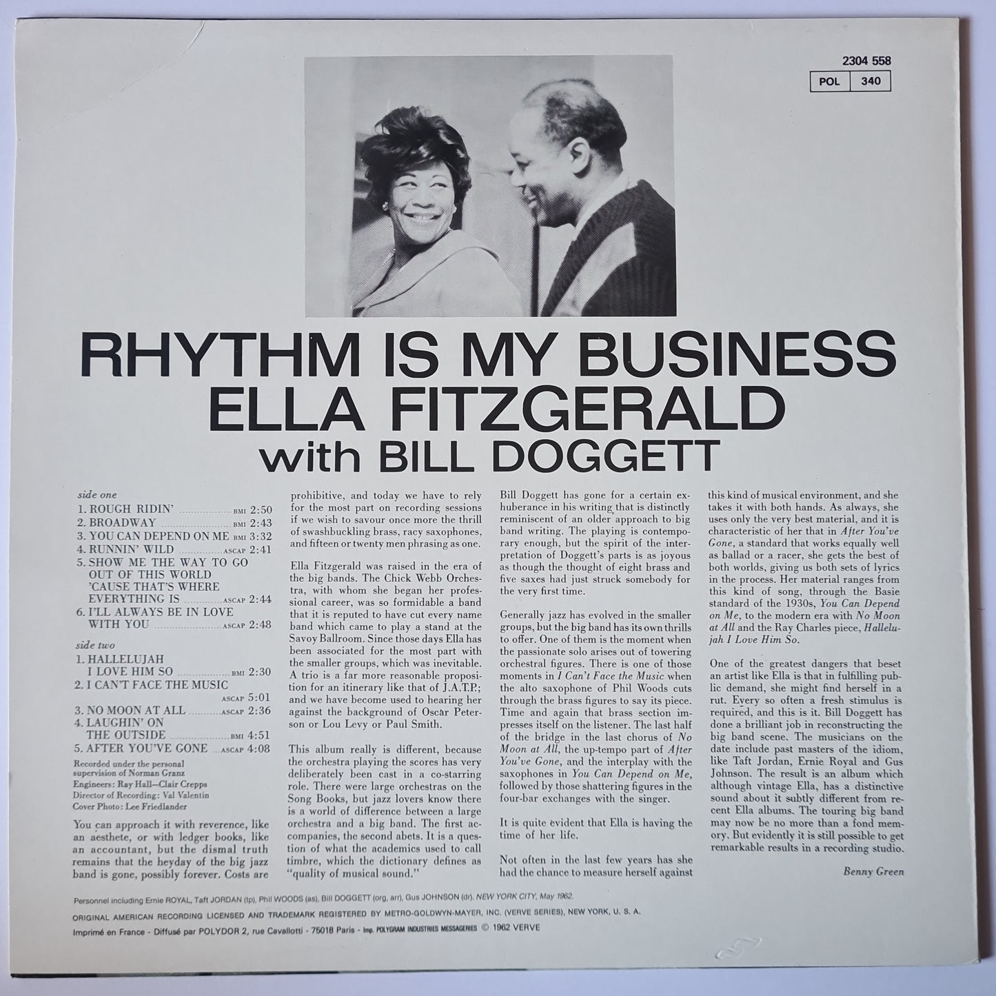 Ella Fitzgerald – Rhythm Is My Business - Vinyl Record