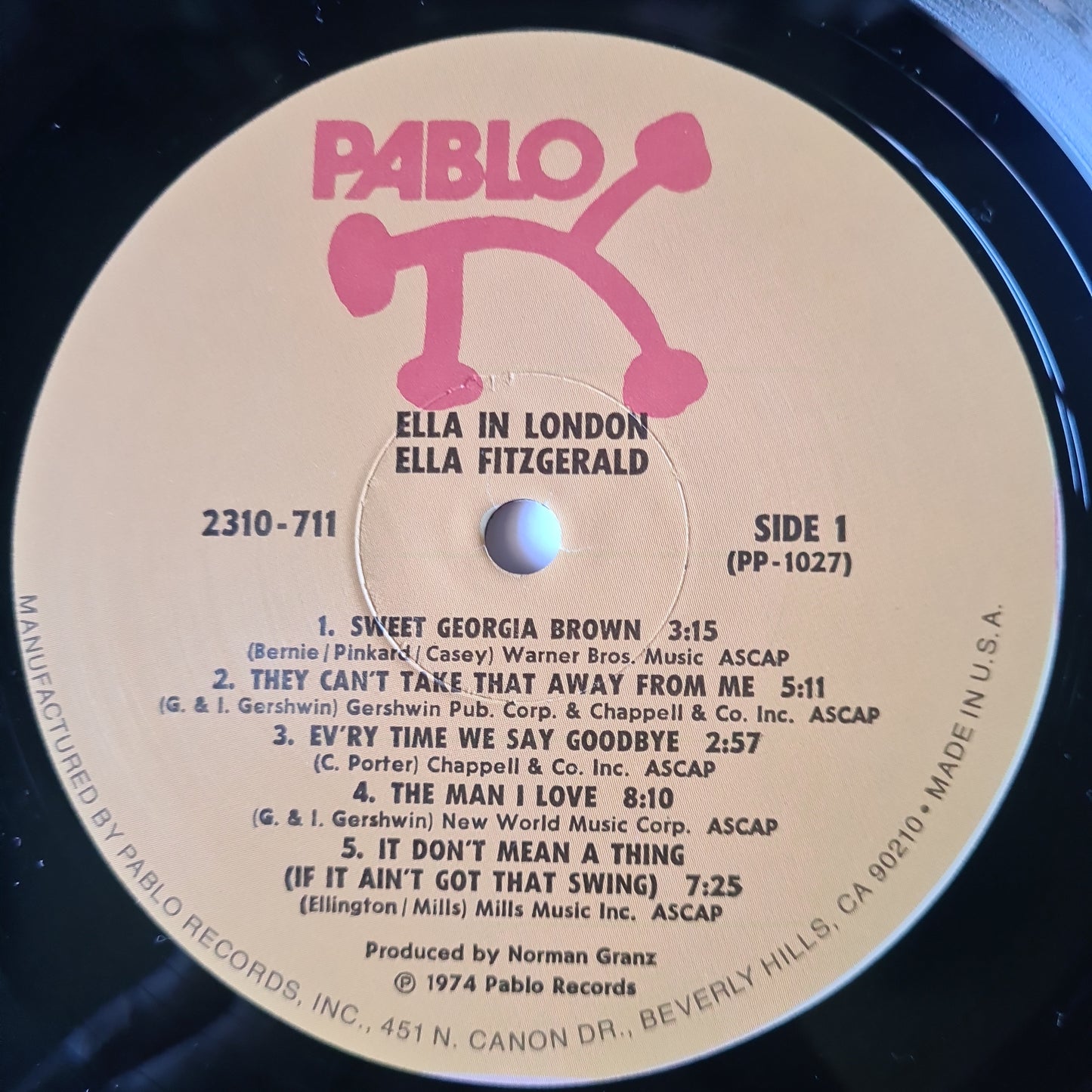 Ella Fitzgerald – Ella In London - 1974 Pressing - Vinyl Record