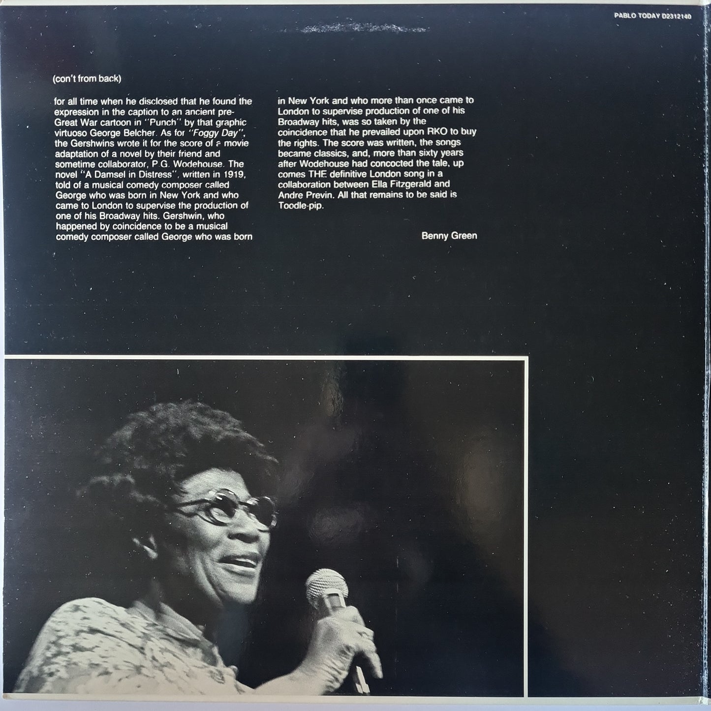 Ella Fitzgerald & Andre Previn – Nice Work If You Can Get It - Ella Fitzgerald And Andre Previn Do Gershwin - 1983 Pressing - Vinyl Record