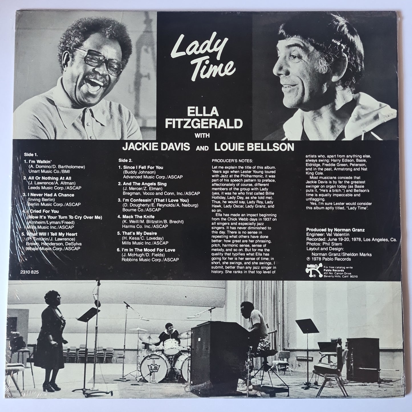 Ella Fitzgerald With Jackie Davis And Louie Bellson – Lady Time - 1978 Pressing - Vinyl Record