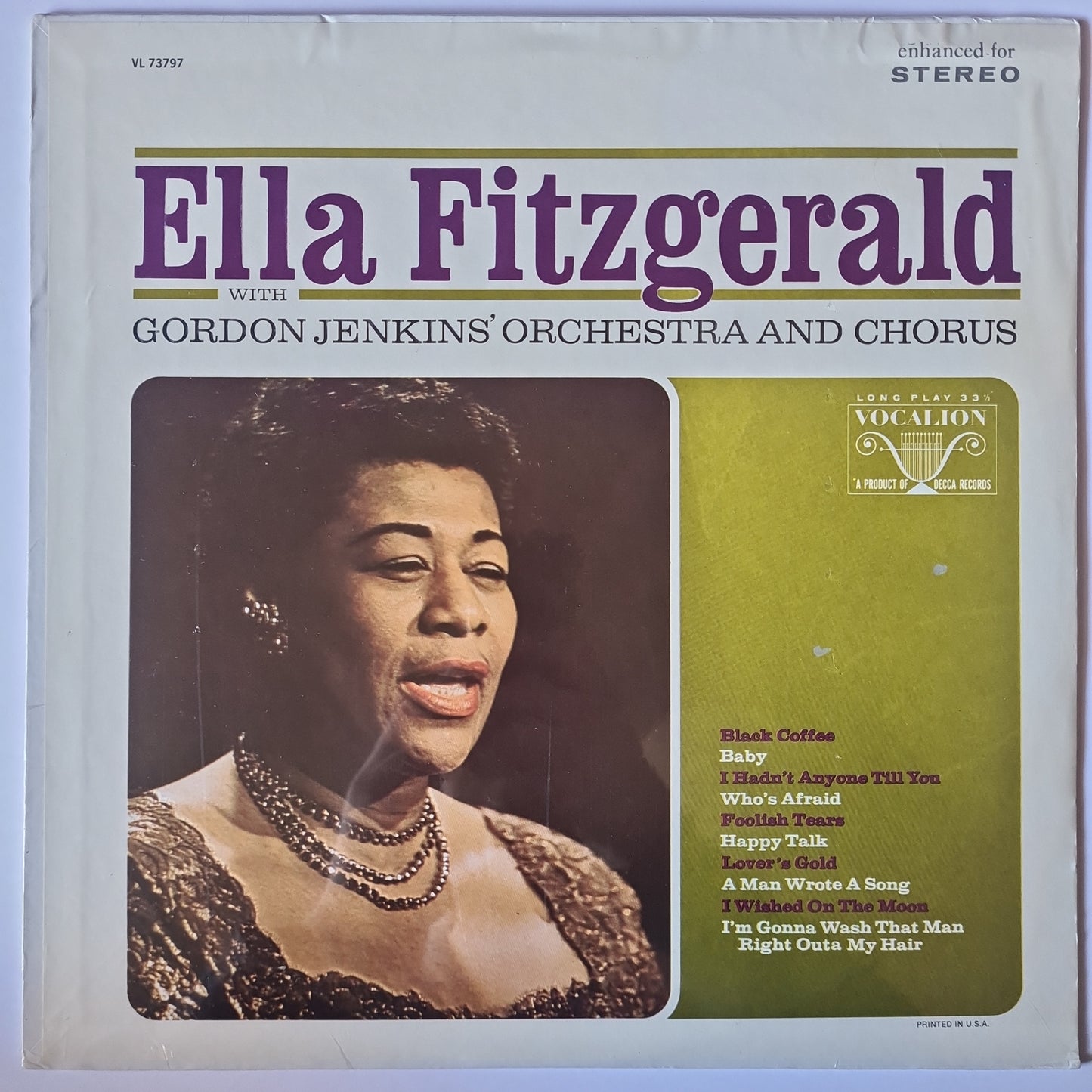 Ella Fitzgerald – Ella Fitzgerald With Gordon Jenkins' Orchestra And Chorus - 1967 Pressing SEALED - Vinyl Record