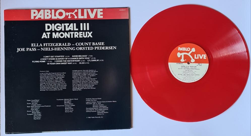 Ella Fitzgerald, Count Basie, Joe Pass, Niels-Henning Ørsted Pedersen – Digital III At Montreux (Red Vinyl) - 1980 Pressing - Vinyl Record