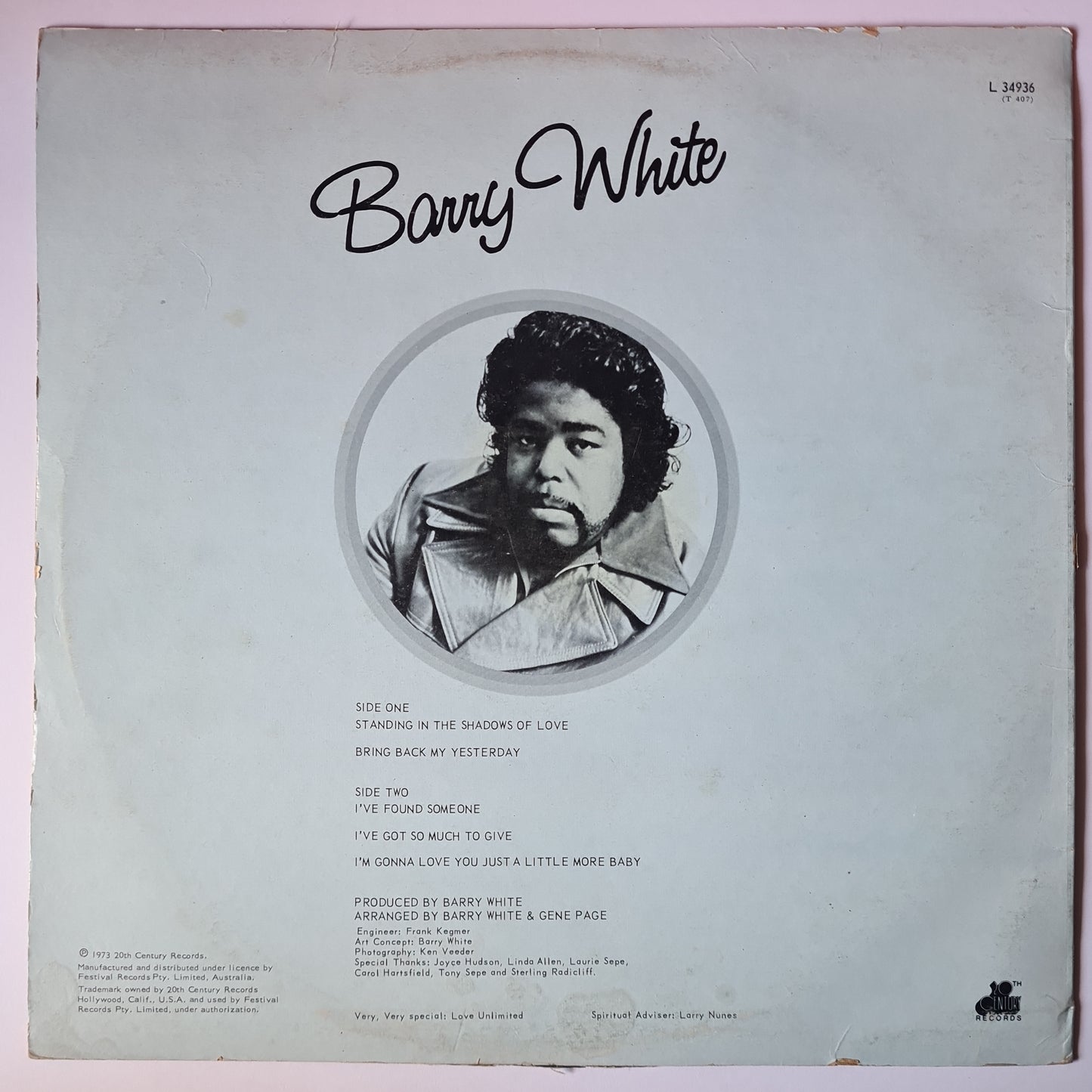 Barry White – I've Got So Much To Give - 1973 - Vinyl Record