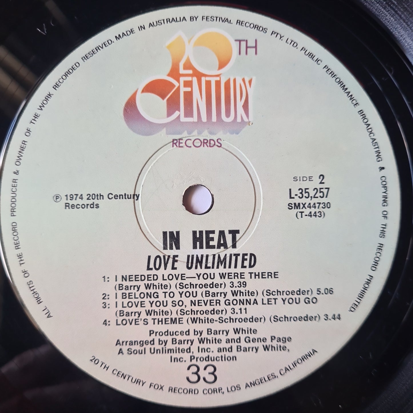 Love Unlimited (Barry White) – In Heat - 1974 - Vinyl Record