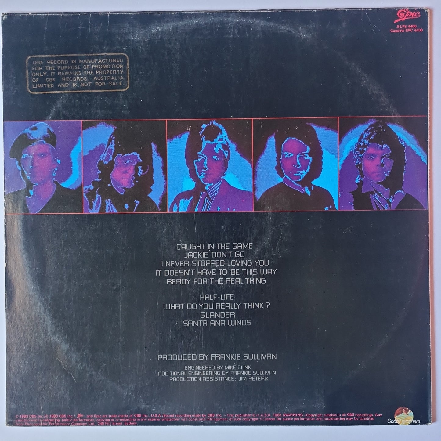 Survivor – Caught In The Game - 1983 - Vinyl Record