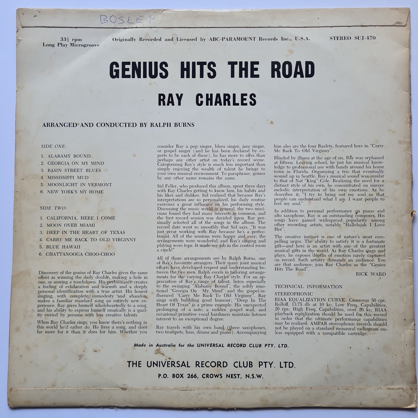 Ray Charles – The Genius Hits The Road -