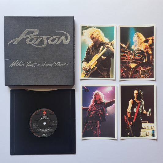 Poison – Nothin' But a Good Time - 1989 (7inch single with 4 postcards in limited edition box) - Vinyl Record