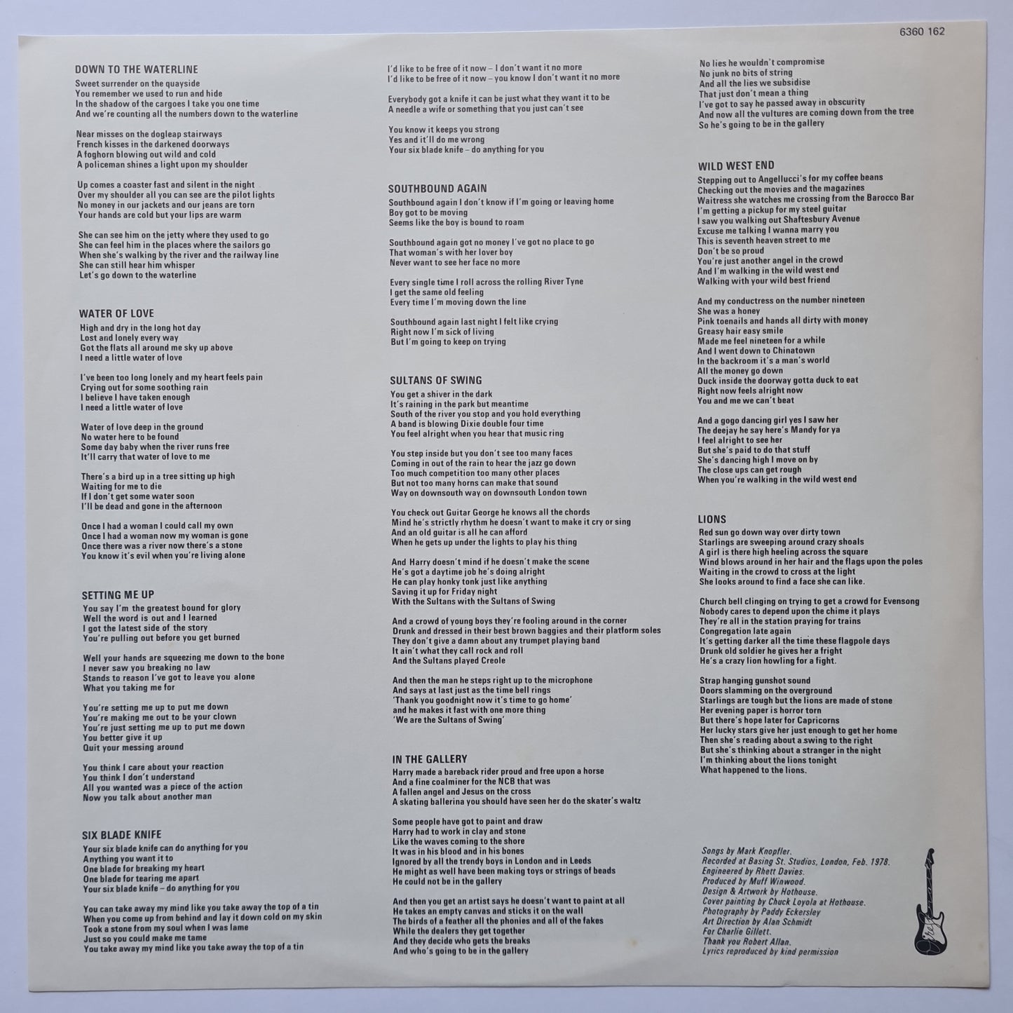 Dire Straits – Dire Straits - 1978 - Vinyl Record