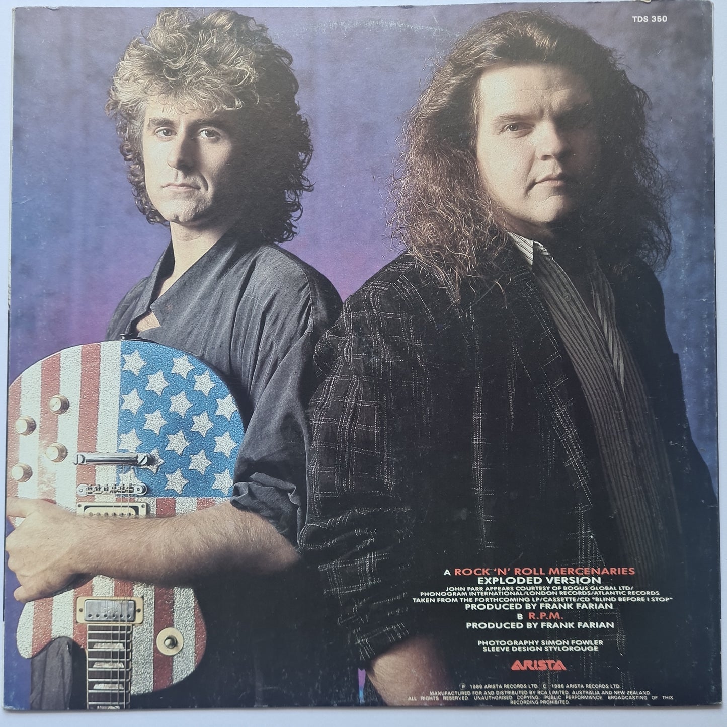 Meatloaf & John Parr – Rock & Roll Mercenaries (Exploded Version) - 1986 (12inch single) - Vinyl Record