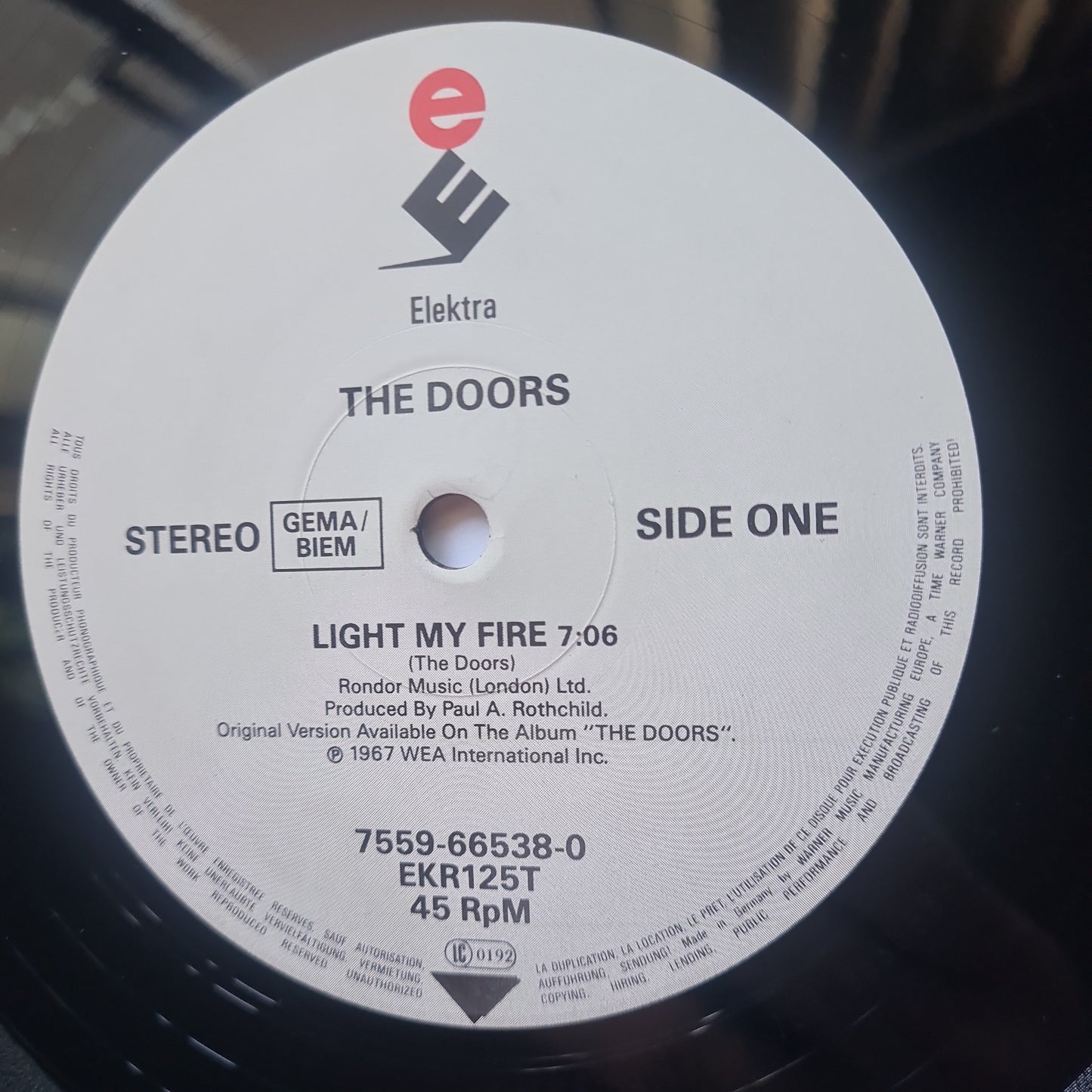 The Doors – Light My Fire - 1991 (12inch Single)