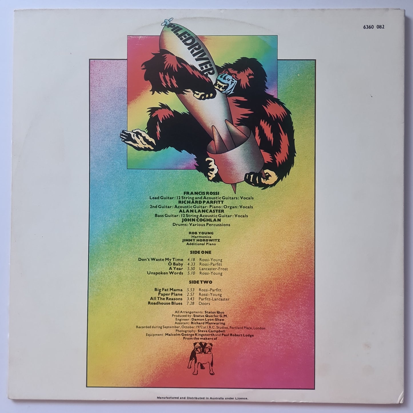 Status Quo – Piledriver - 1973 (Gatefold) - Vinyl Record