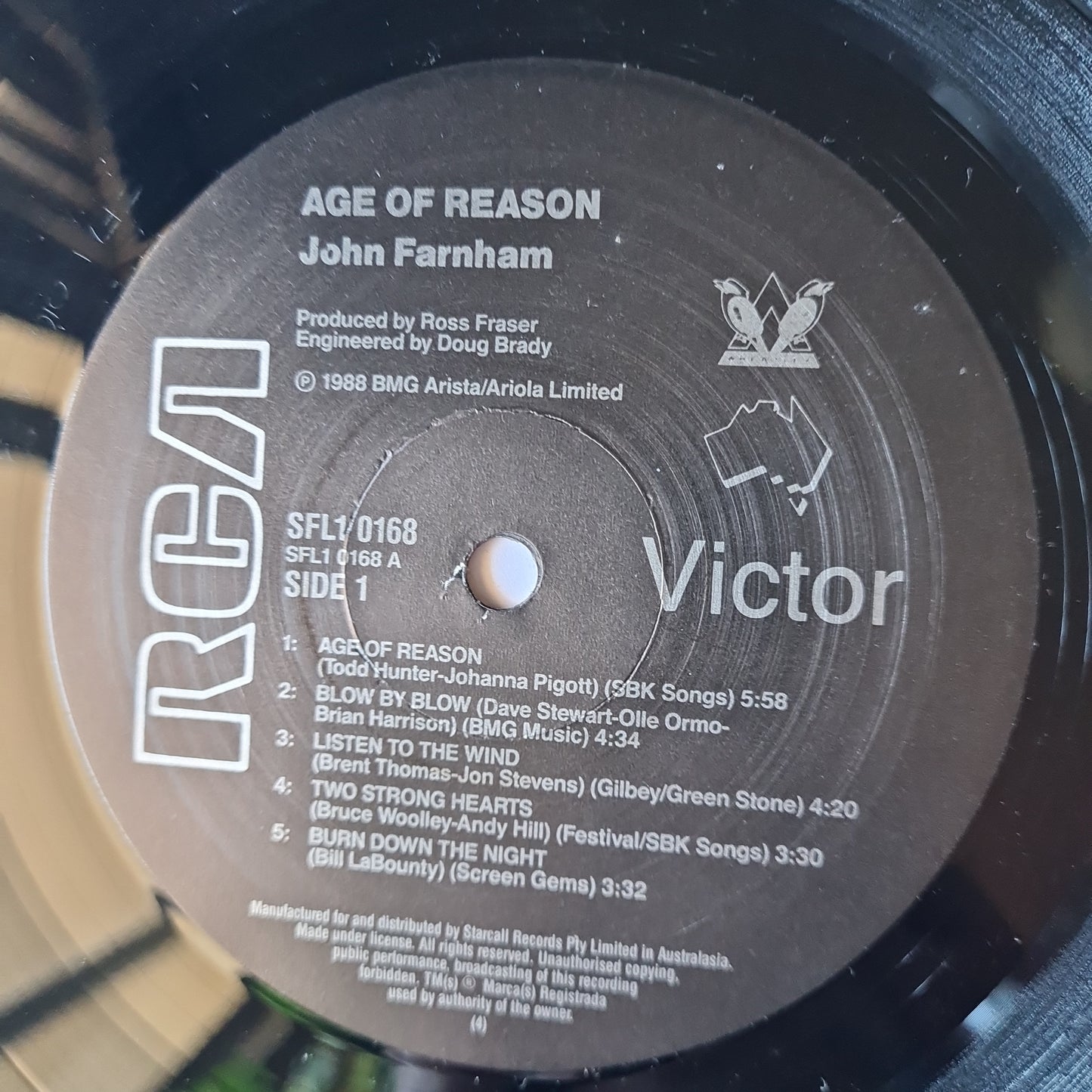 John Farnham – Age Of Reason - 1988 - Vinyl Record