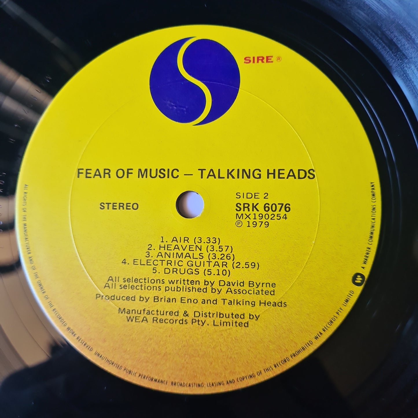 Talking Heads – Fear Of Music - 1979 - Vinyl Record