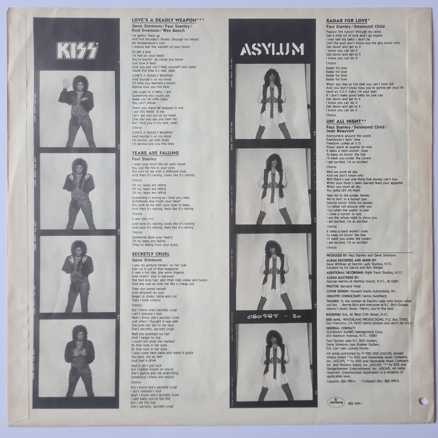 KISS – Asylum - 1985 (Greek Pressing) - Vinyl Record