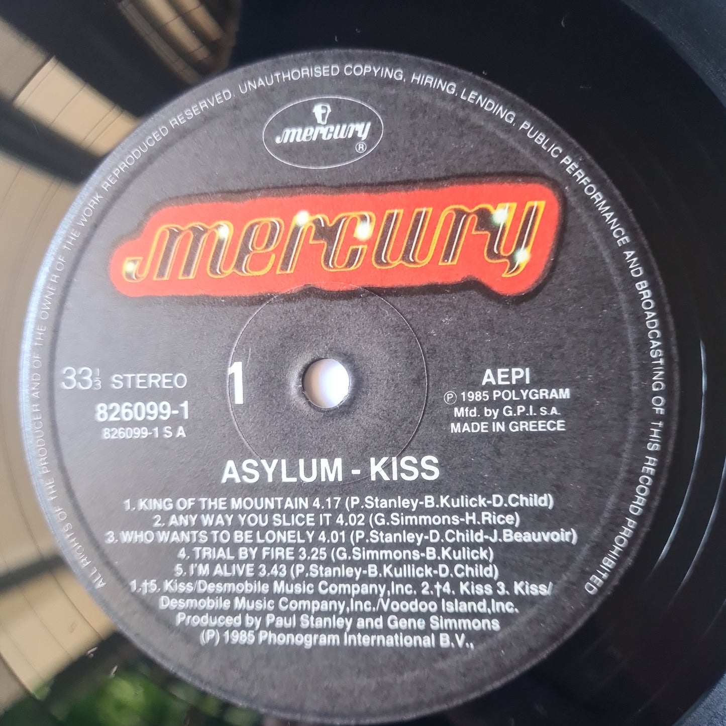 KISS – Asylum - 1985 (Greek Pressing) - Vinyl Record