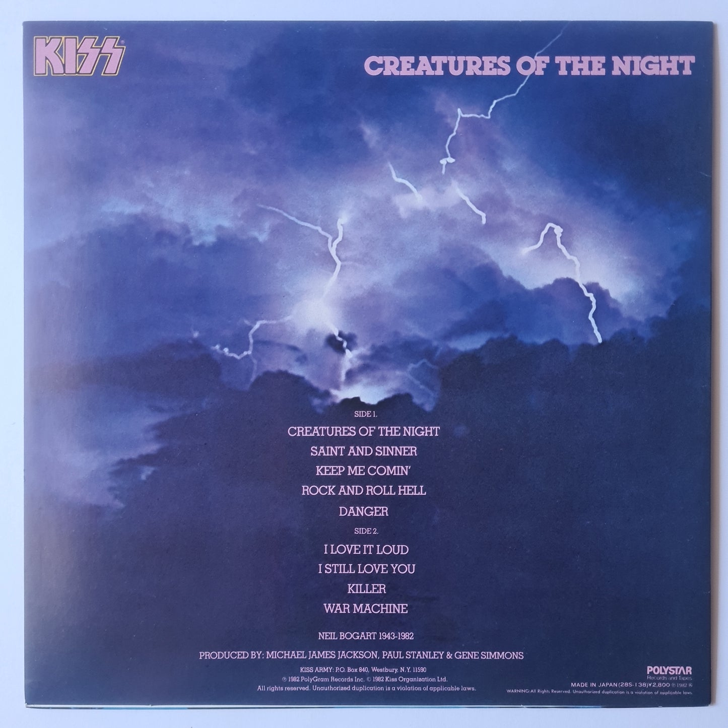 KISS – Creatures Of The Night - 1982 (Japanese Pressing) - Vinyl Record