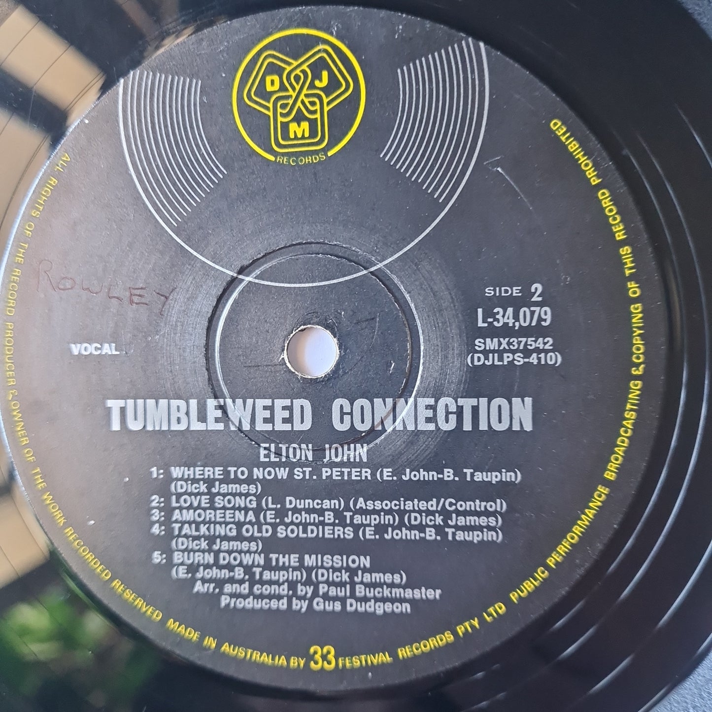 Elton John – Tumbleweed Connection - 1974 (Gatefold) - Vinyl Record