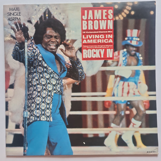 James Brown –  Living In America (12" Extended Dance Mix) Rocky IV - 1985 (12inch Single) - Vinyl Record