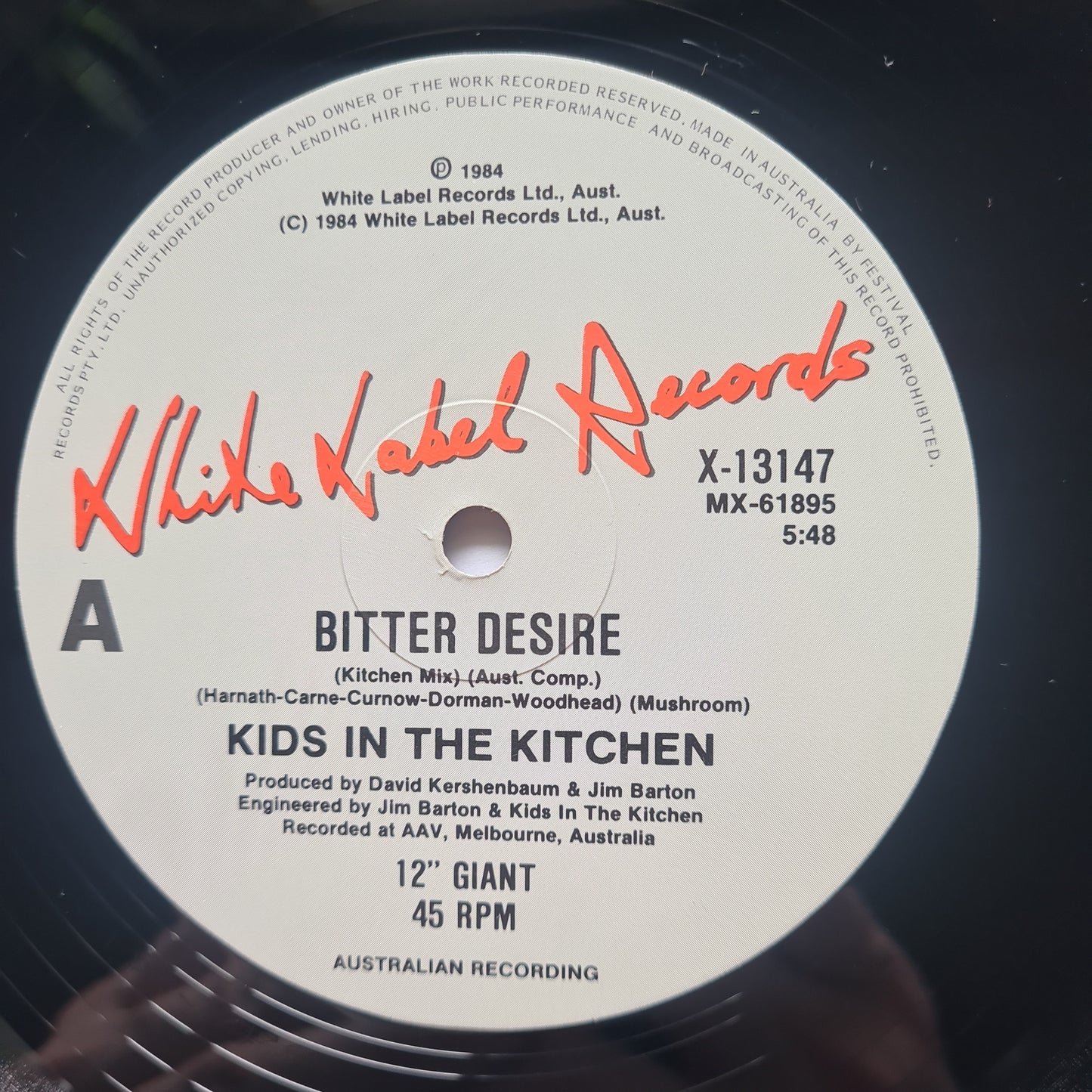 Kids In The Kitchen – Bitter Desire - 1984 (12inch Single) - Vinyl Record