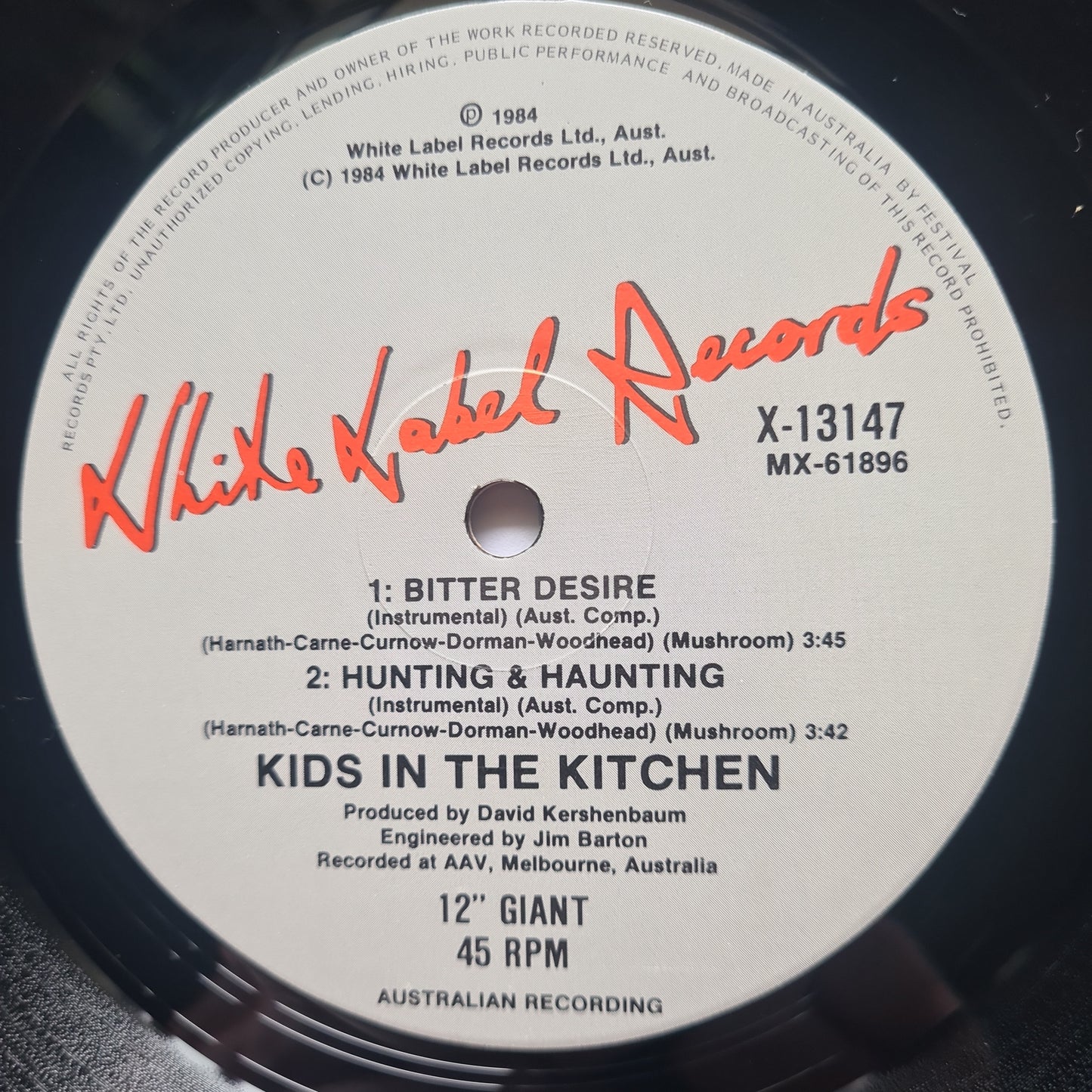 Kids In The Kitchen – Bitter Desire - 1984 (12inch Single) - Vinyl Record