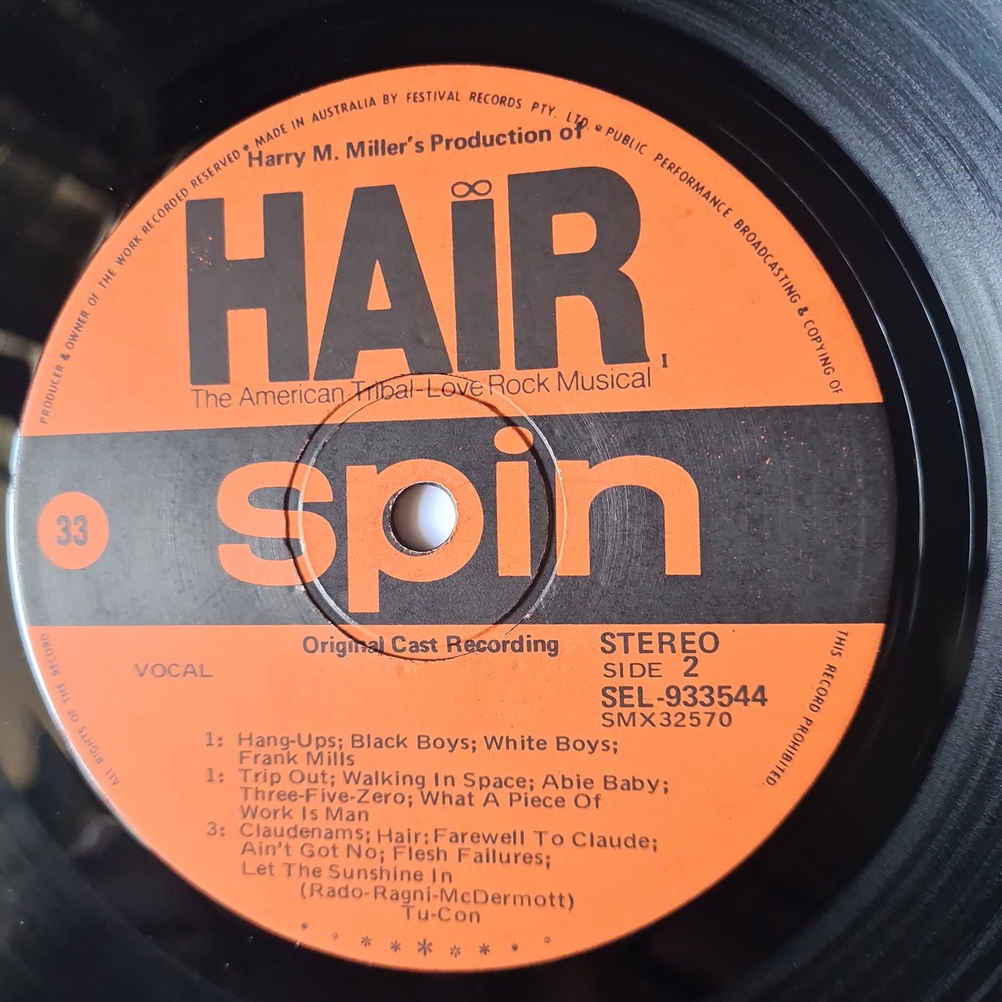 Tully – Hair: An American Tribal (Australian Cast Recording) - 1969 (Gatefold) - Vinyl Record