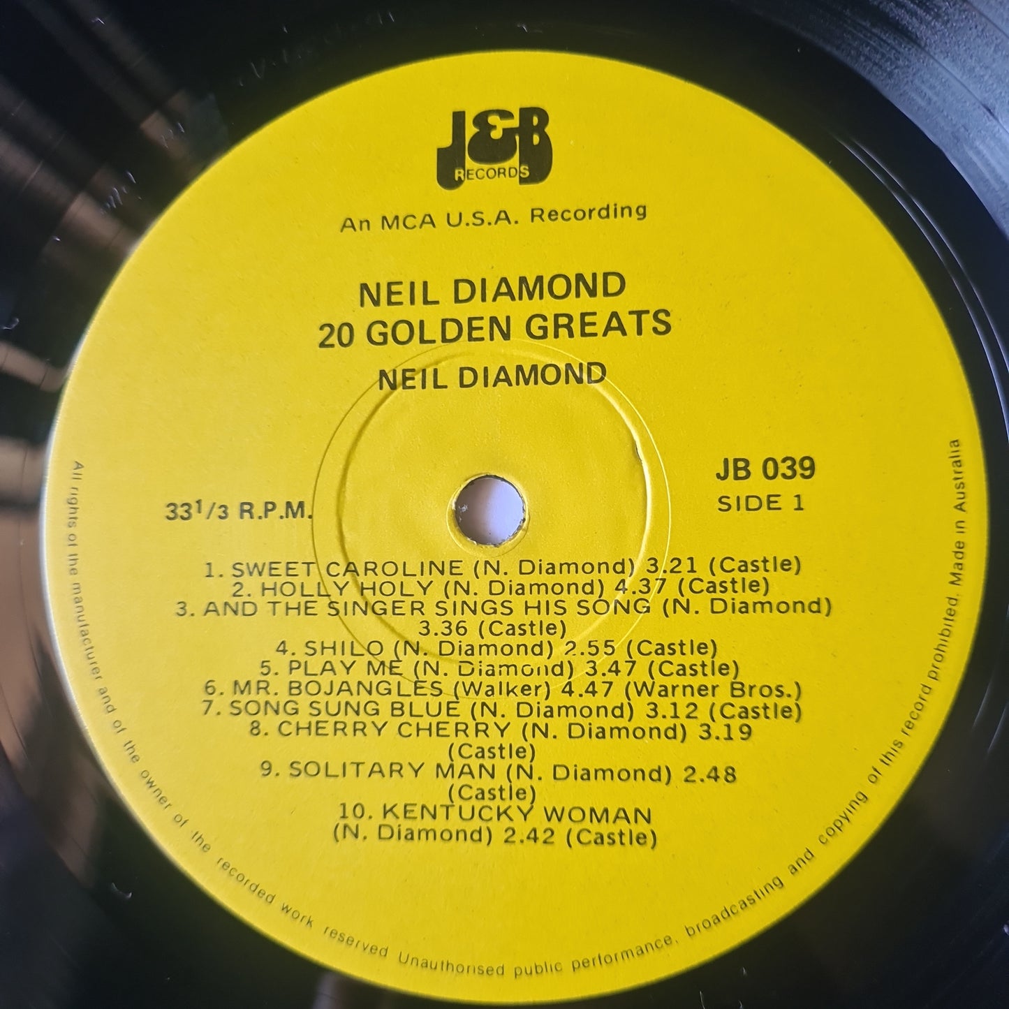 Neil Diamond – Neil Diamond 20 Golden Greats - 1978 - Vinyl Record