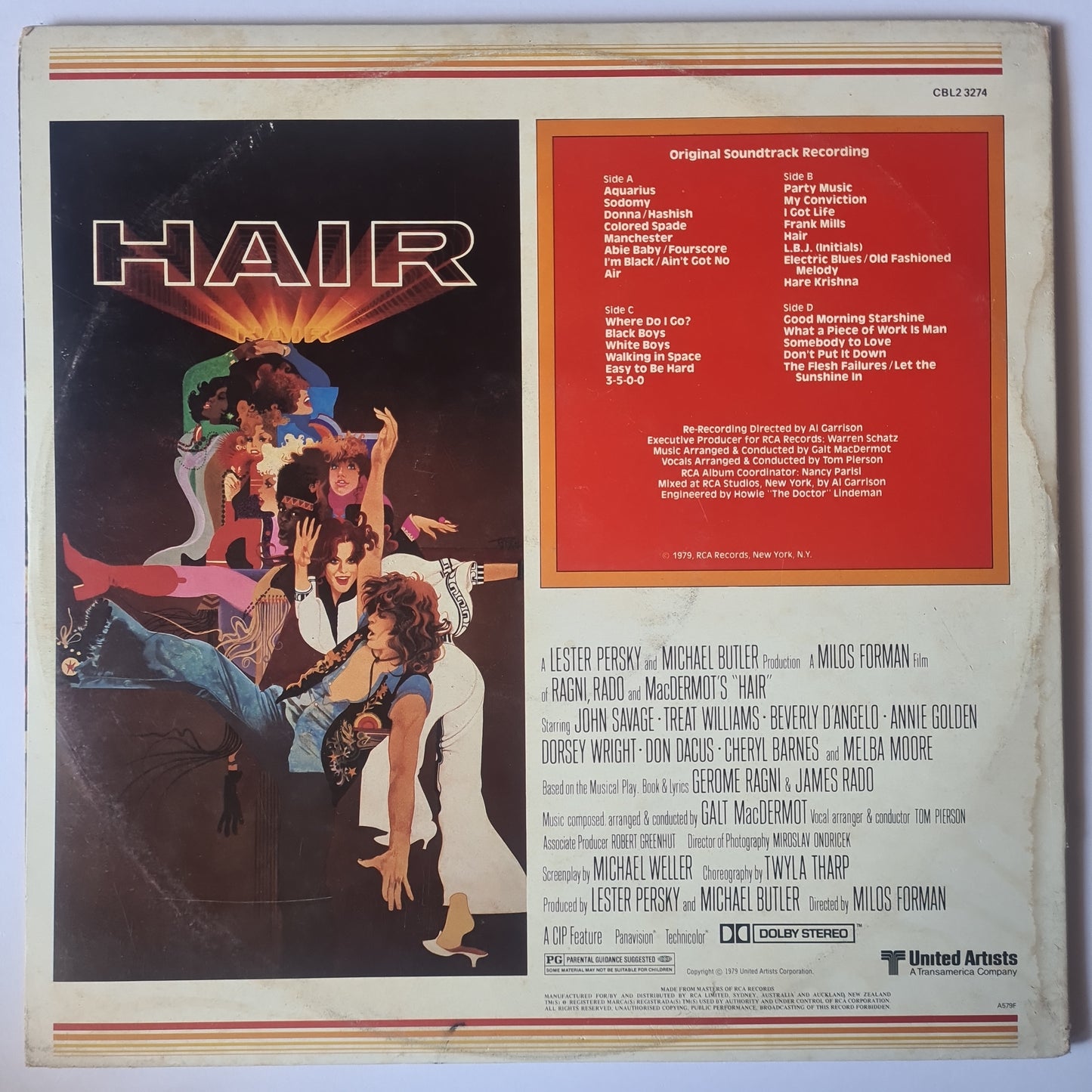 Various – Hair (Original Movie Soundtrack Recording) - 1979 (Gatefold) - Vinyl Record