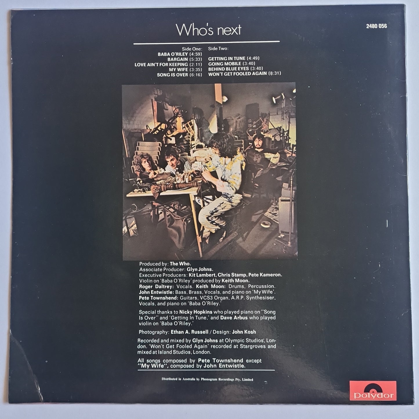 The Who – Who's Next - 1971 - Vinyl Record