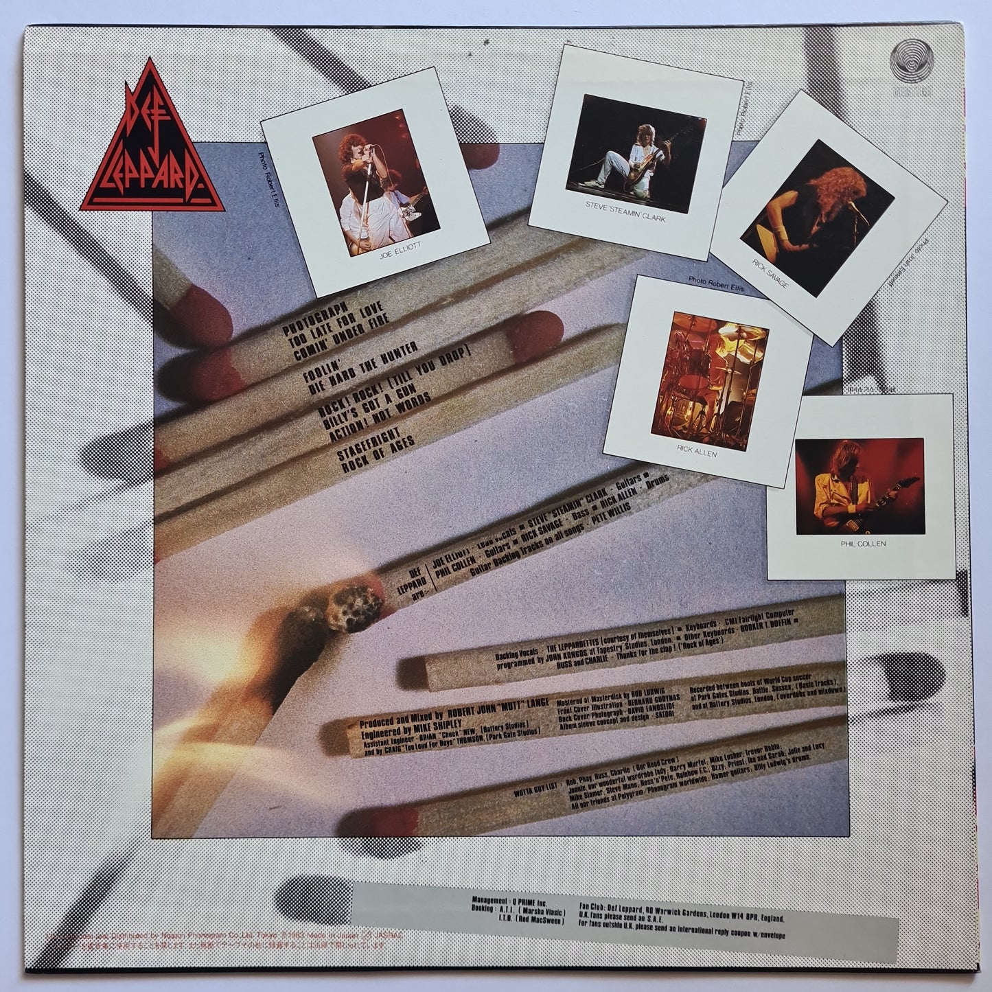 Def Leppard – Pyromania - 1983 Japanese Pressing - Vinyl Record