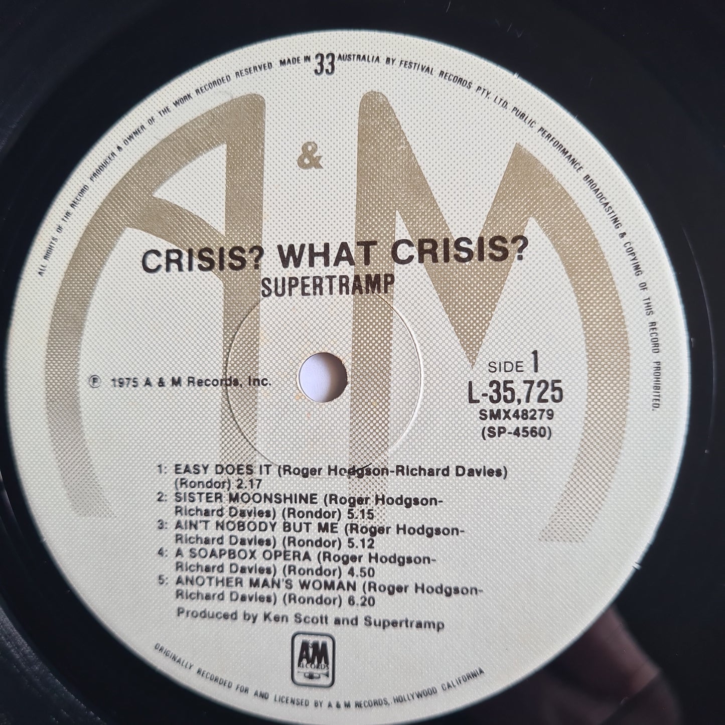 Supertramp – Crisis? What Crisis? - 1975 - Vinyl Record