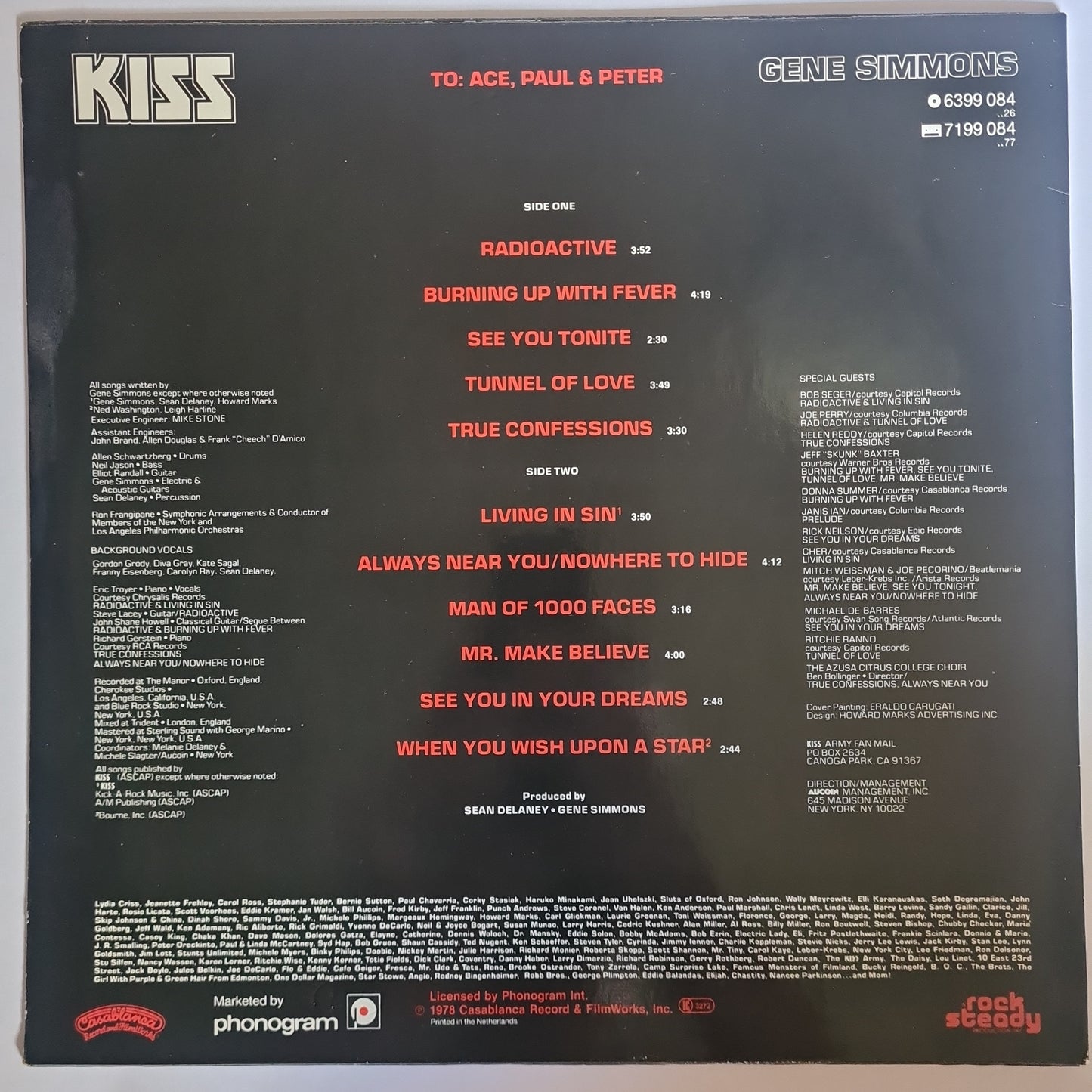 KISS – Gene SImmons - 1978 (1987 Netherlands Pressing) - Vinyl Record