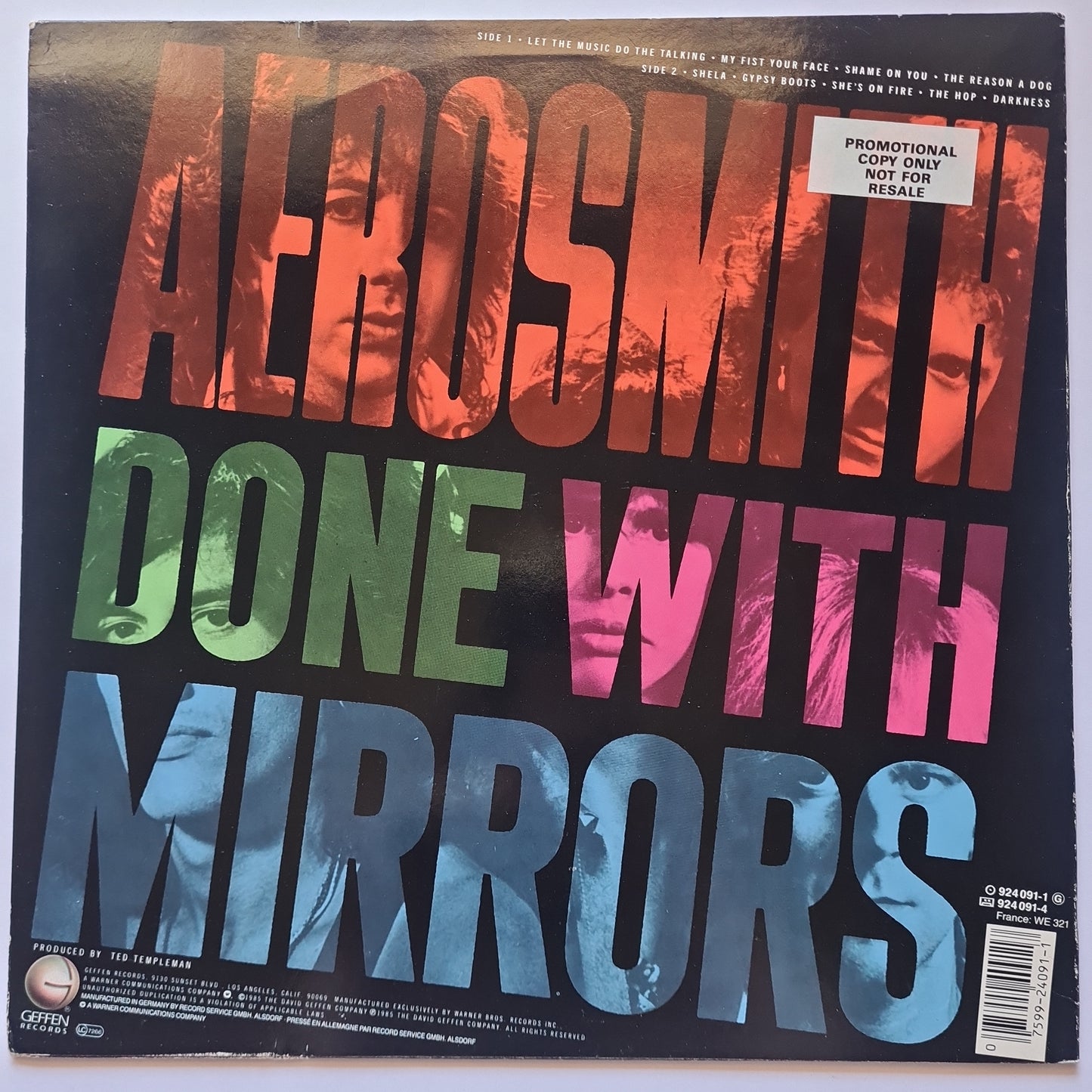 Aerosmith – Done With Mirrors - 1985 - Vinyl Record