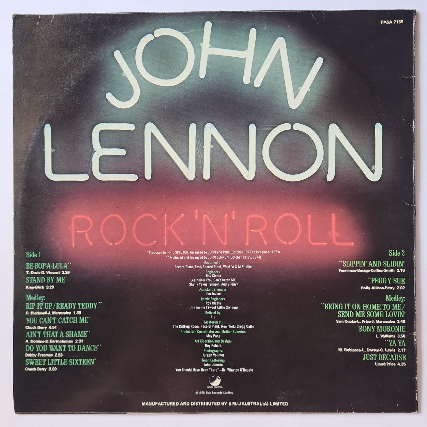 John Lennon (Beatles) – Rock 'N' Roll - 1975 - Vinyl Record