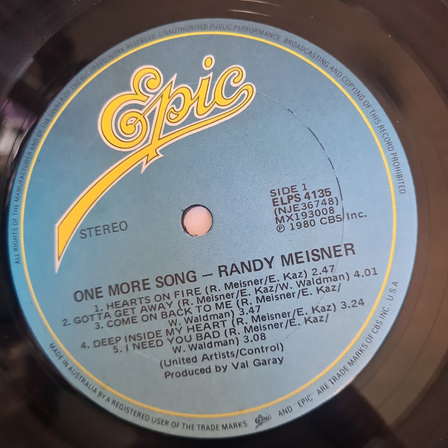 Randy Meisner (Eagles) – One More Song - 1980