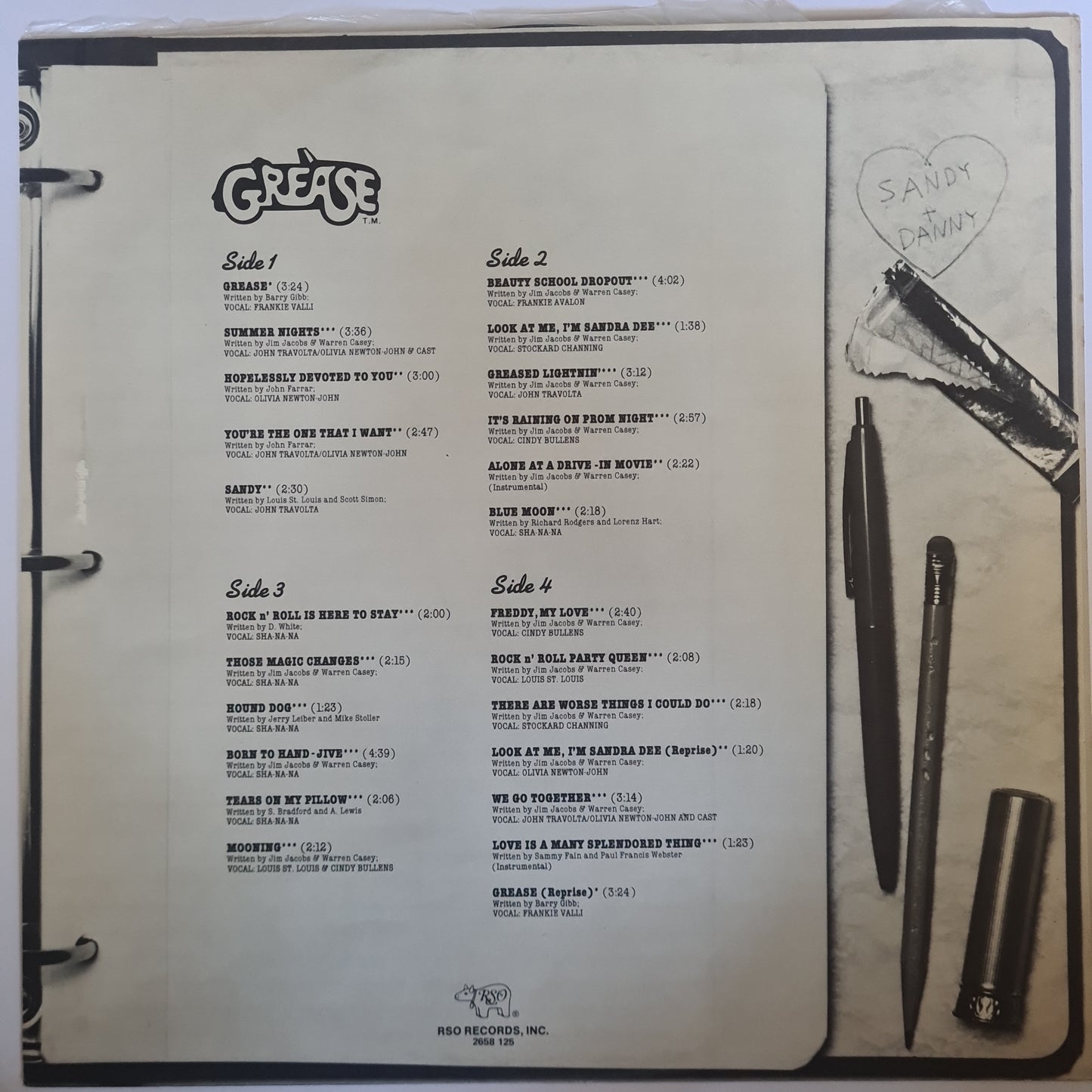 Grease – Original Soundtrack From The Motion Picture - 1978 (2LP Gatefold) - Vinyl Record