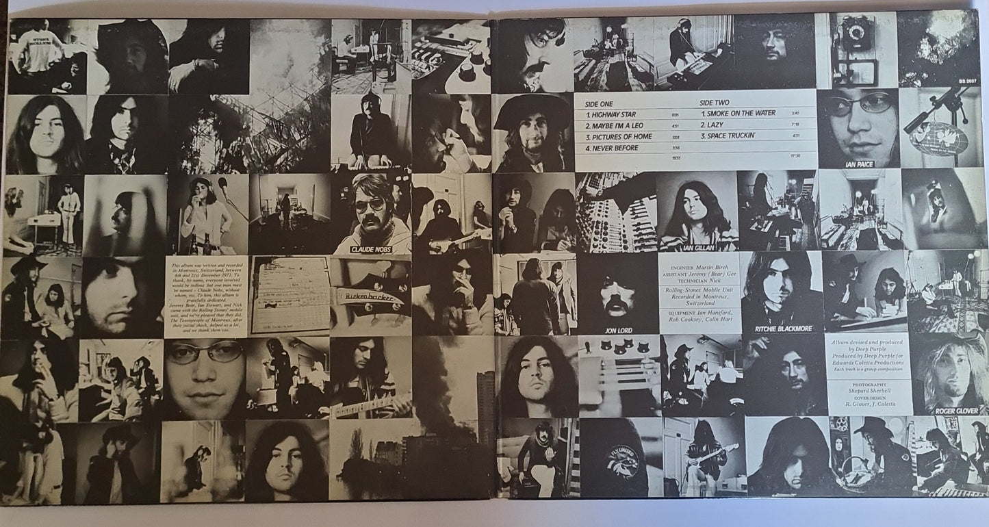 Deep Purple – Machine Head - 1972 (Gatefold with fold out lyric sheet) - Vinyl Record