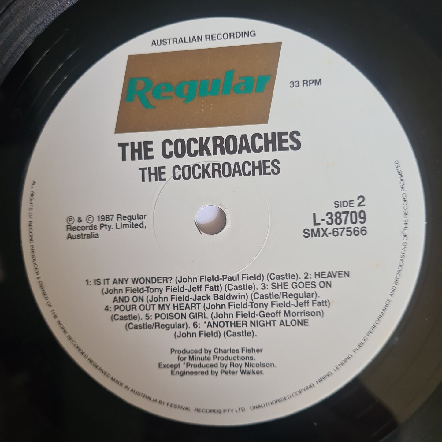 The Cockroaches – The Cockroaches - 1987 - Vinyl Record