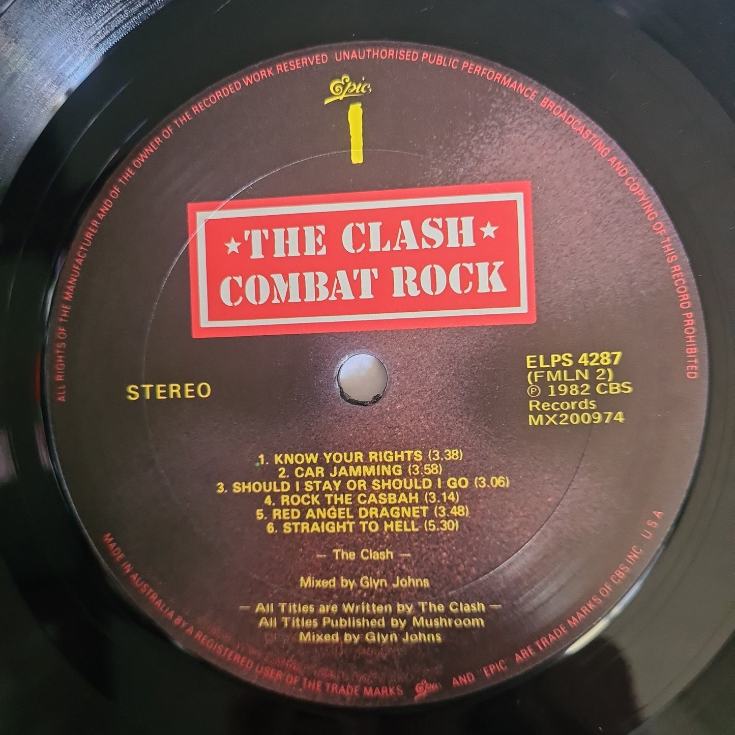 The Clash – Combat Rock - 1982 - Vinyl Record