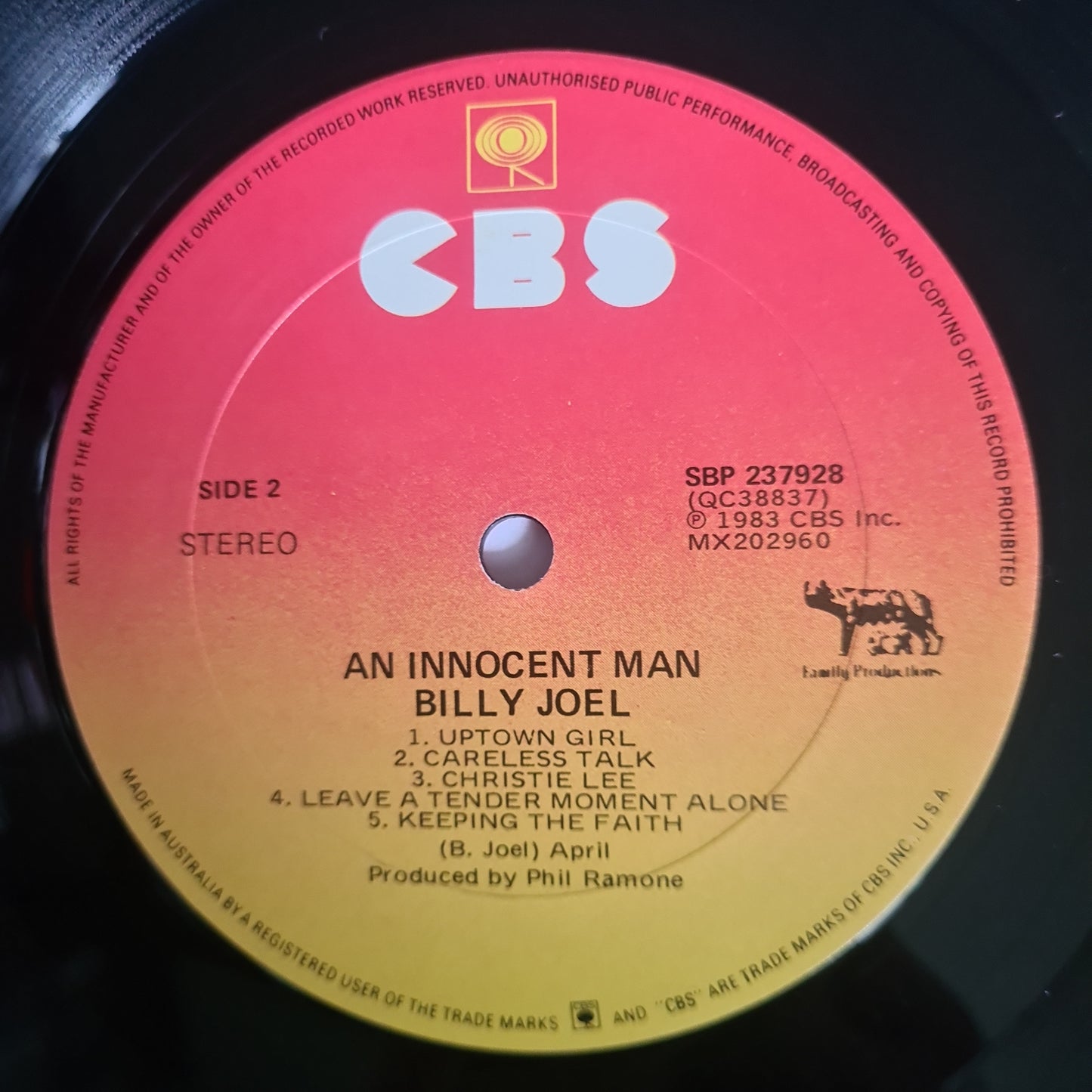 Billy Joel – Innocent Man - 1983 - Vinyl Record