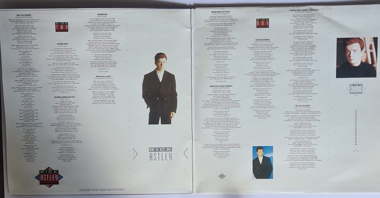 Rick Astley – Whenever You Need Somebody - 1987 (Gatefold) - Vinyl Record