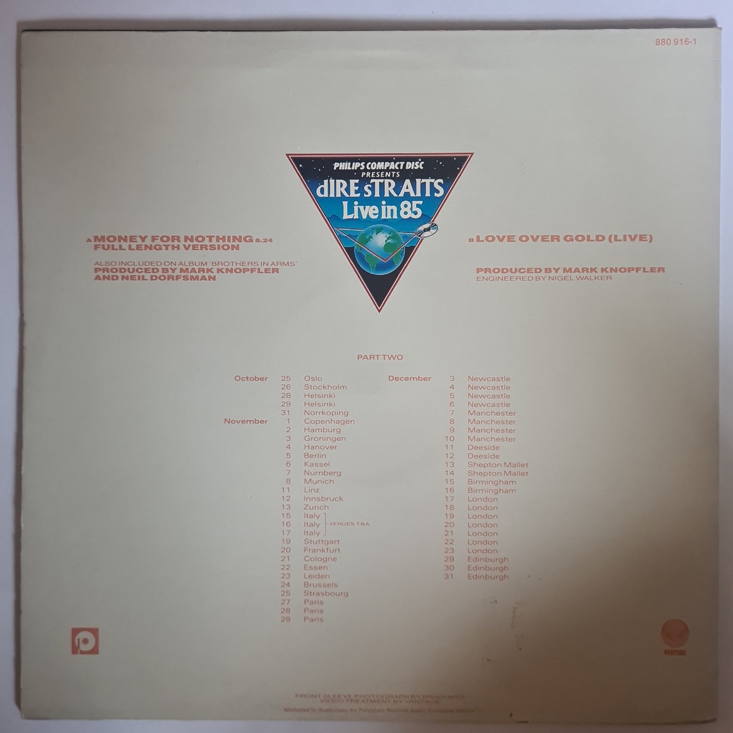Dire Straits – Money For Nothing (Full Length Version)- 1985 (12inch Maxi Single) - Vinyl Record