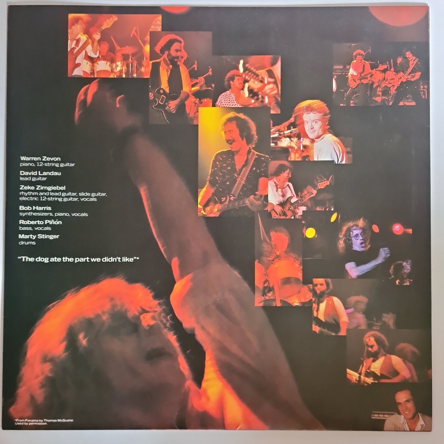 Warren Zevon – Stand In The Fire - 1980 - Vinyl Record