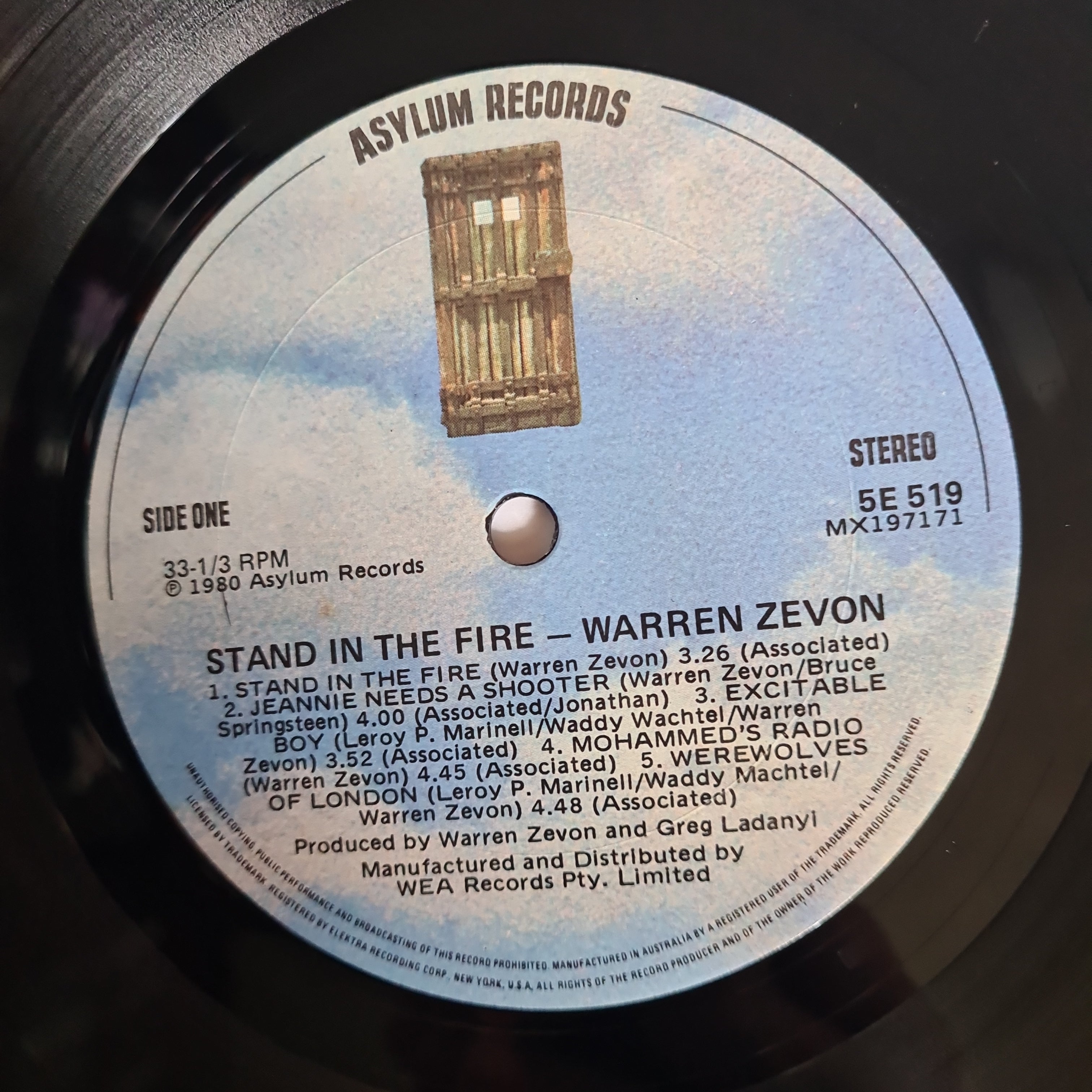 Warren Zevon – Stand In The Fire - 1980 - Vinyl Record – Sound Hound ...